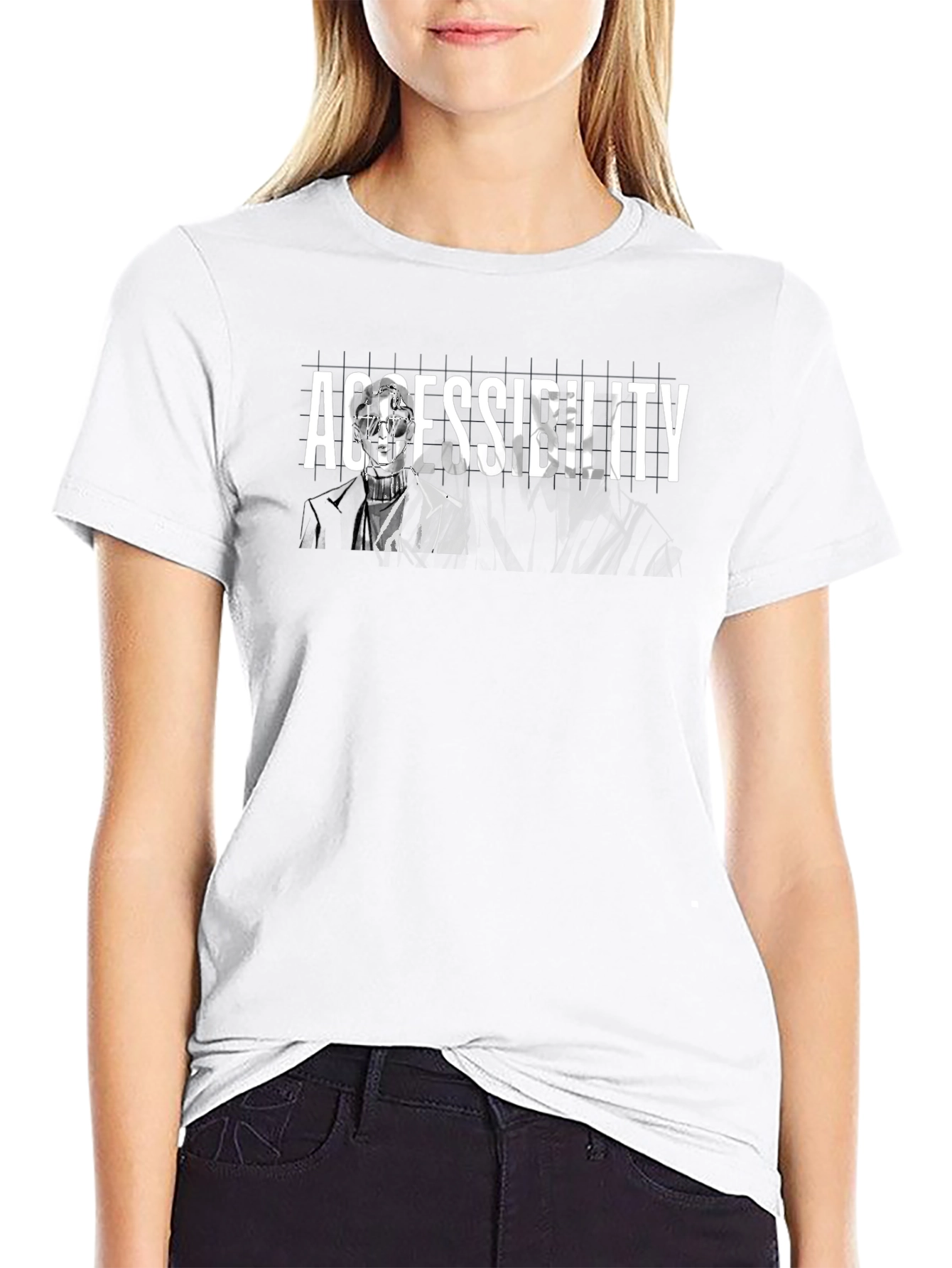 Accessibility Graphic Tee - Black Cotton Blend