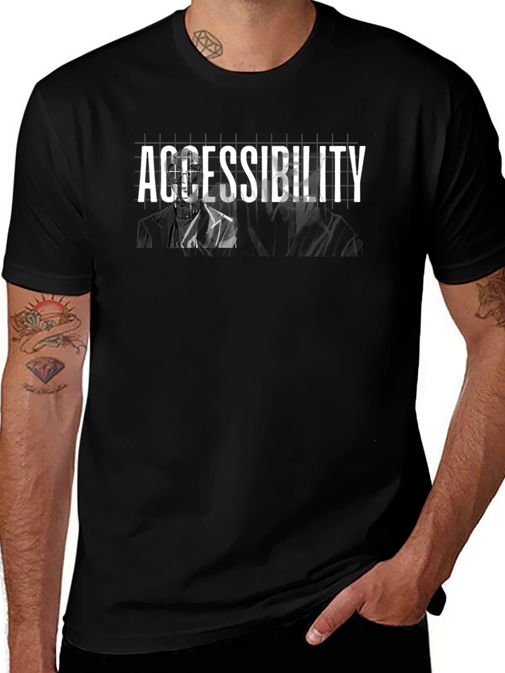 Accessibility Graphic Tee - Black Cotton Blend