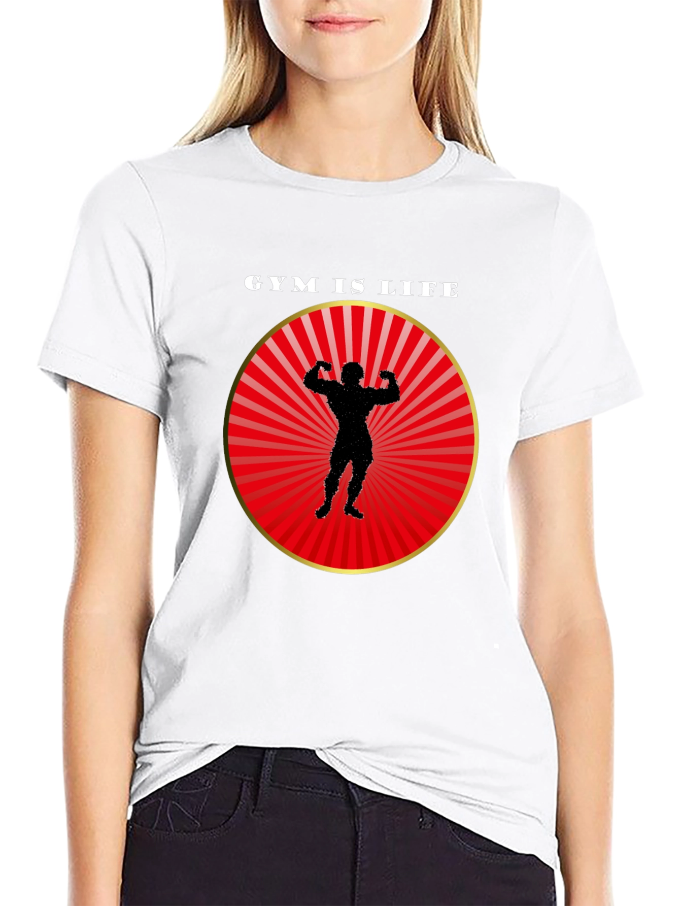 Gym is Life Black T-Shirt for Fitness Lovers