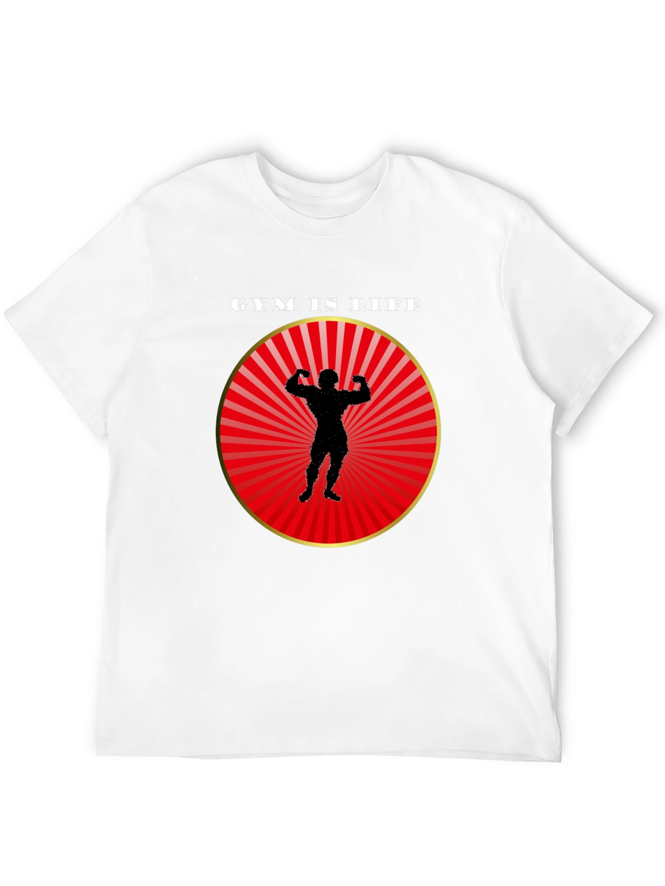 Gym is Life Black T-Shirt for Fitness Lovers