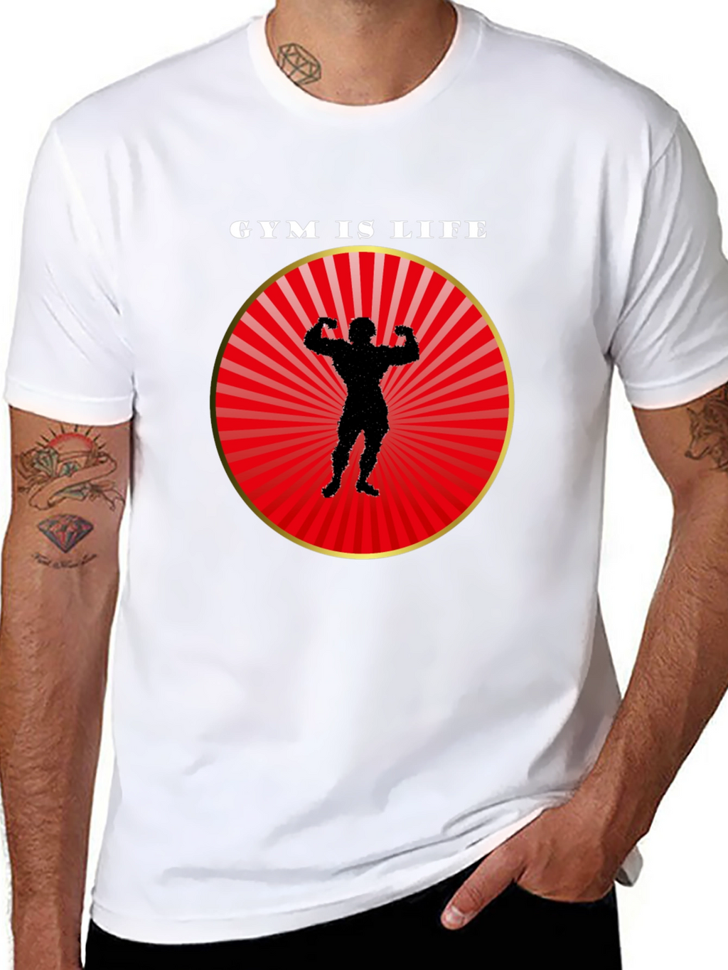 Gym is Life Black T-Shirt for Fitness Lovers