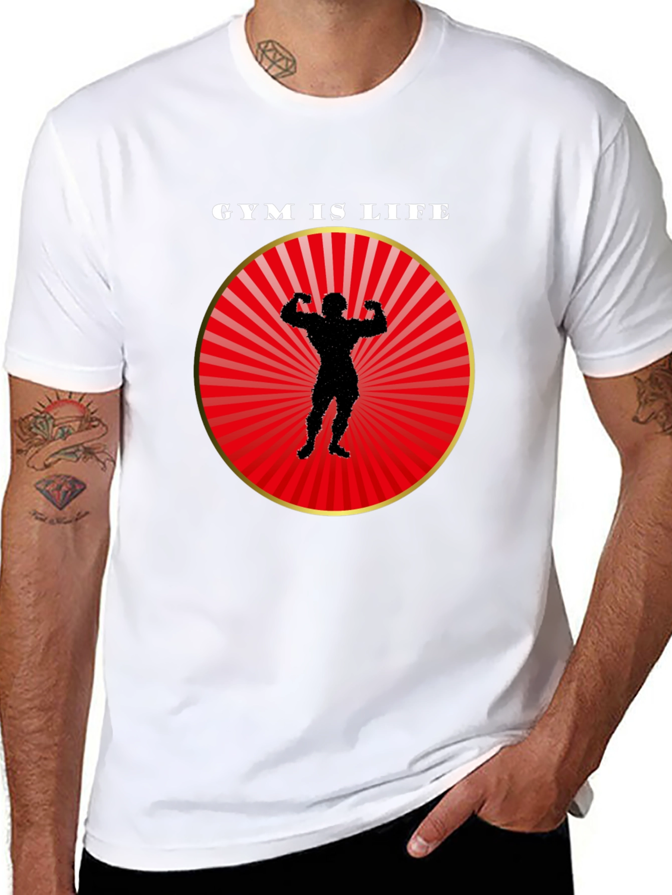 Gym is Life Black T-Shirt for Fitness Lovers