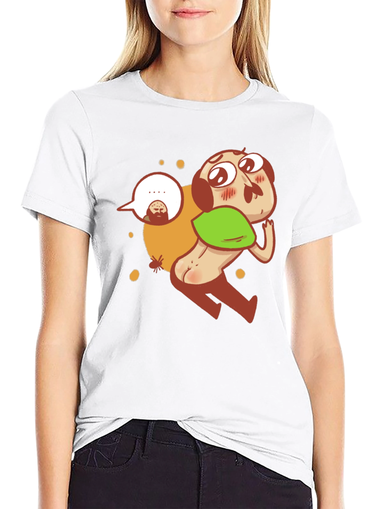 Funny Cartoon Character Graphic T-Shirt