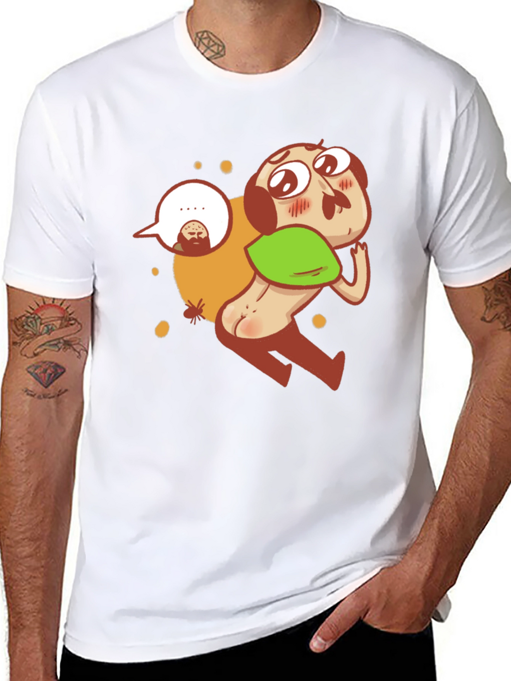 Funny Cartoon Character Graphic T-Shirt
