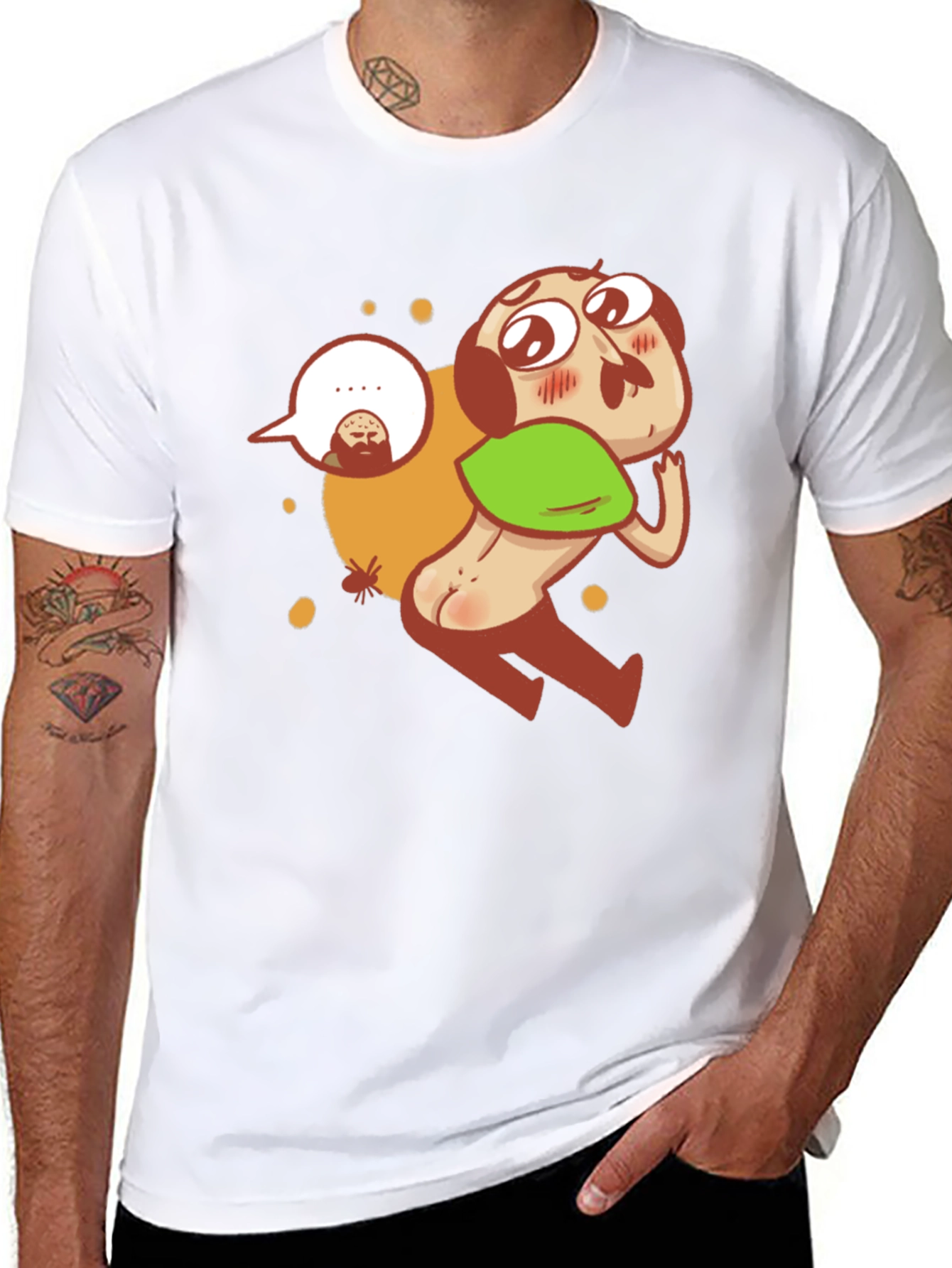 Funny Cartoon Character Graphic T-Shirt