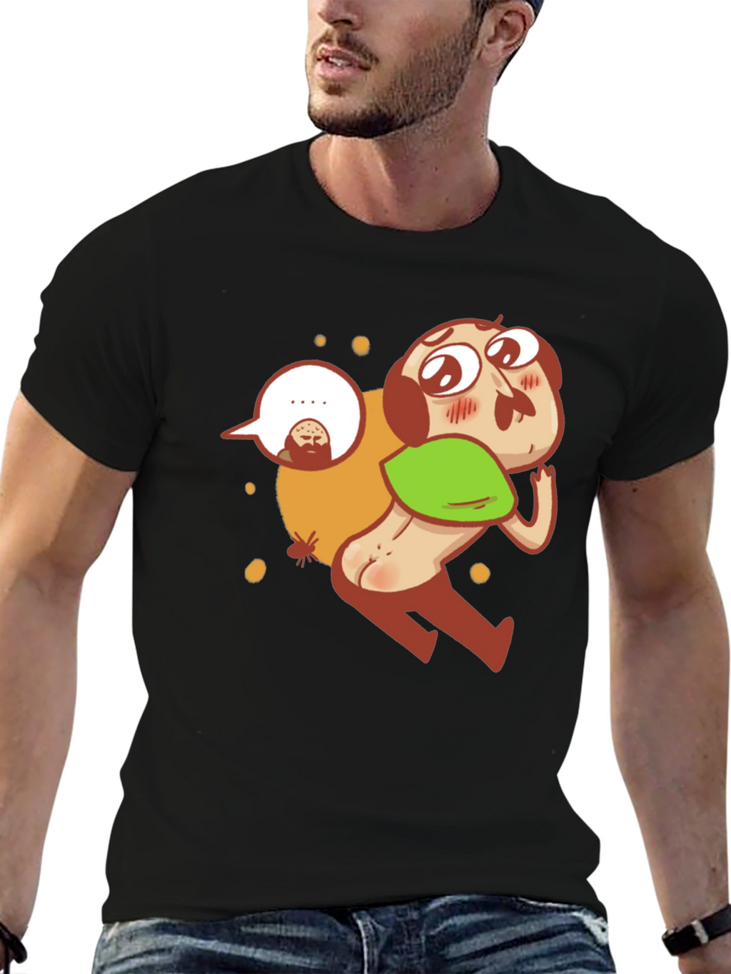 Funny Cartoon Character Graphic T-Shirt