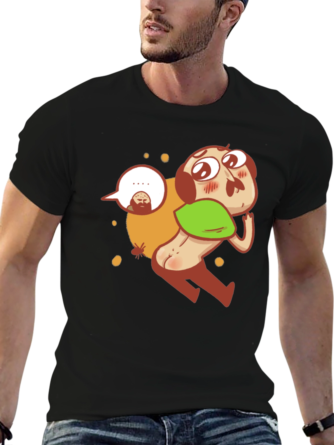 Funny Cartoon Character Graphic T-Shirt