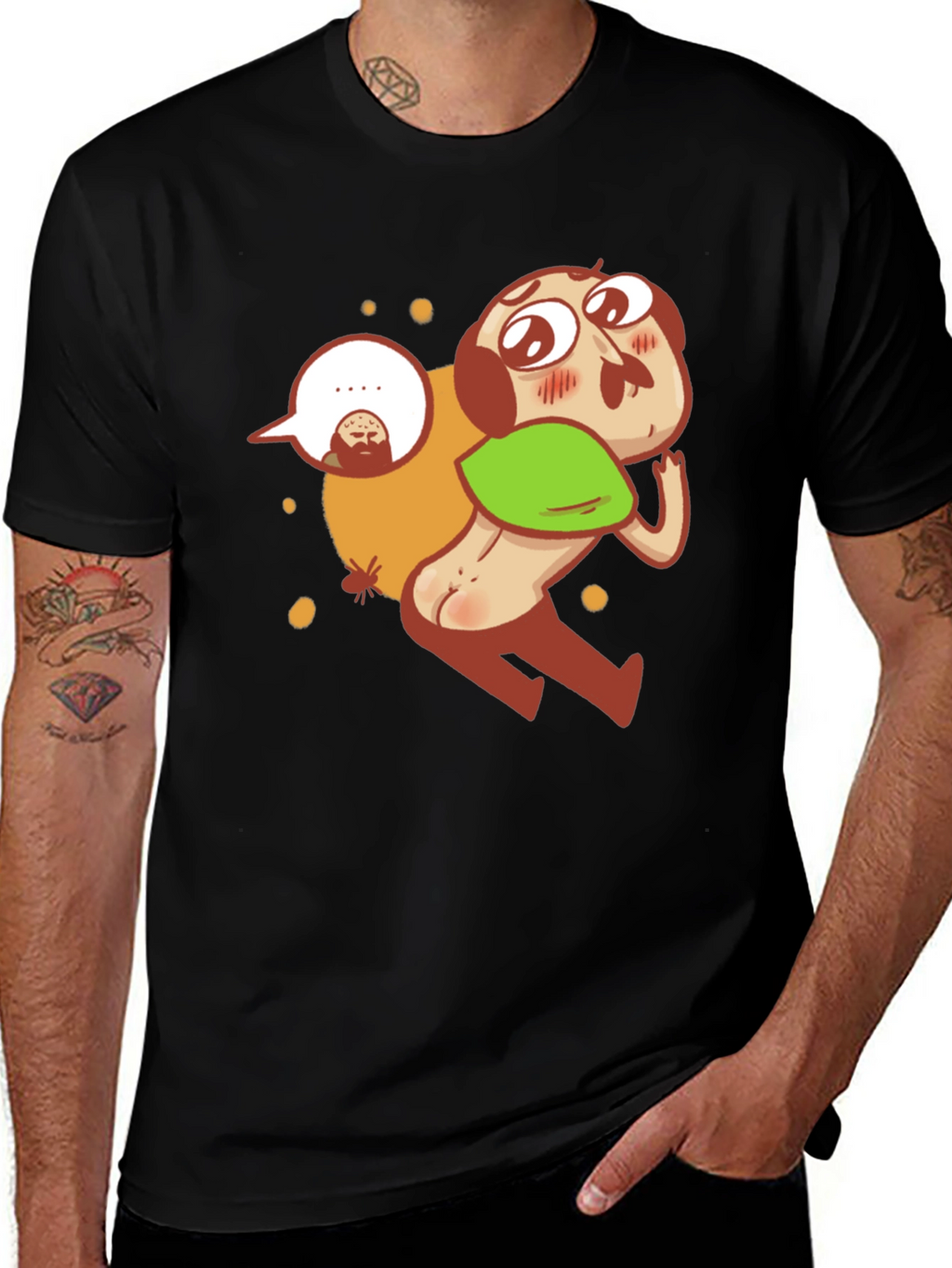 Funny Cartoon Character Graphic T-Shirt