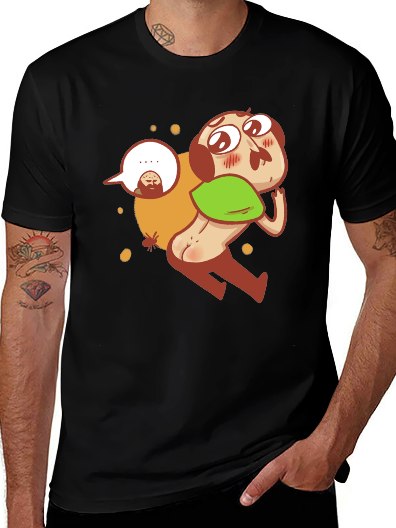 Funny Cartoon Character Graphic T-Shirt