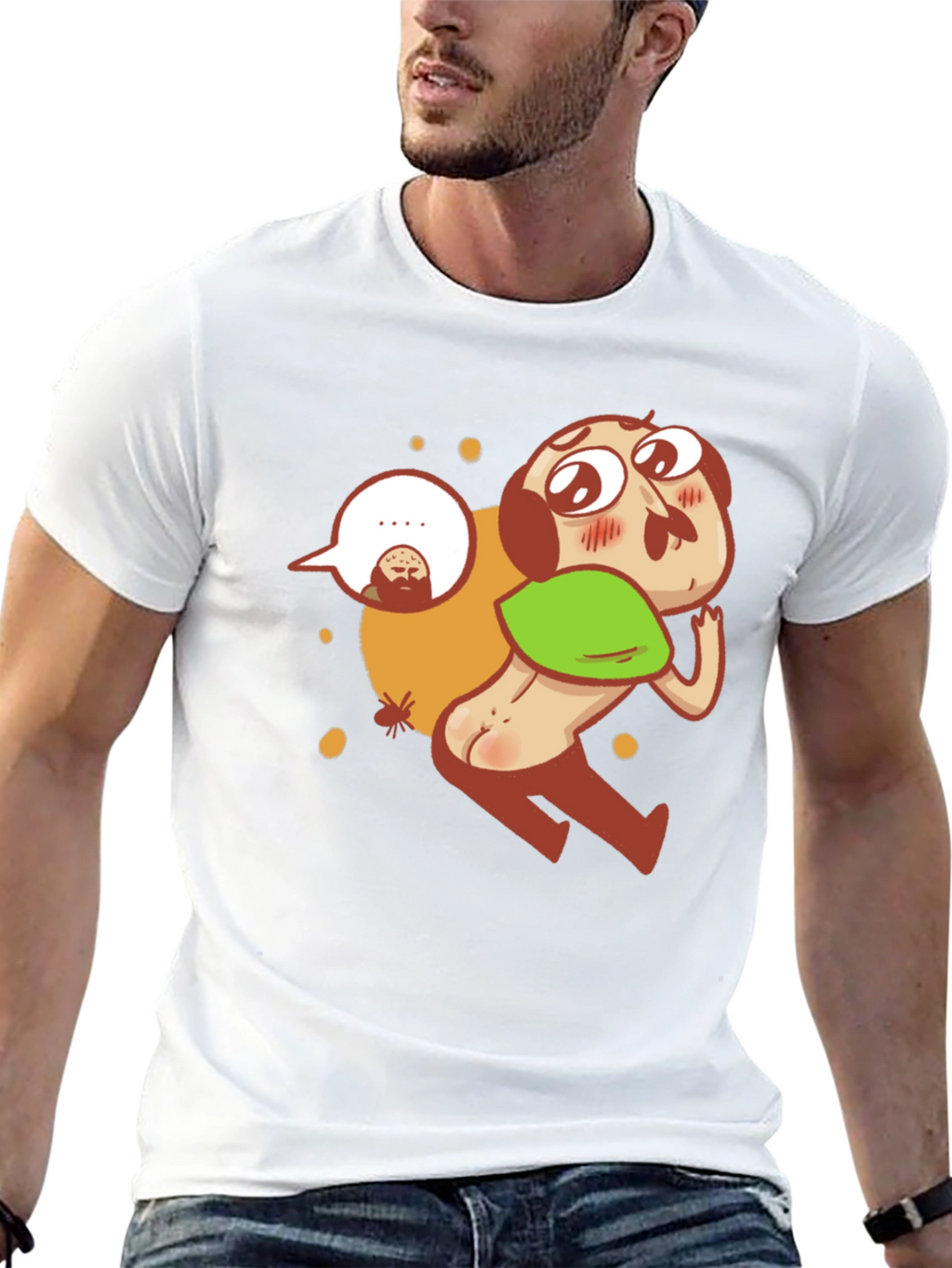 Funny Cartoon Character Graphic T-Shirt