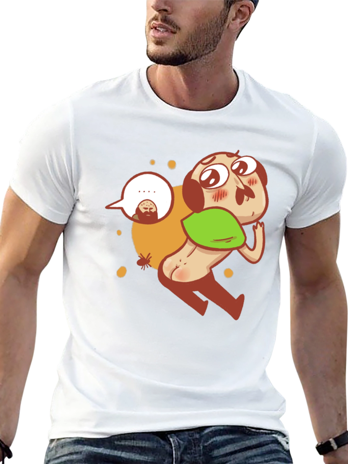 Funny Cartoon Character Graphic T-Shirt