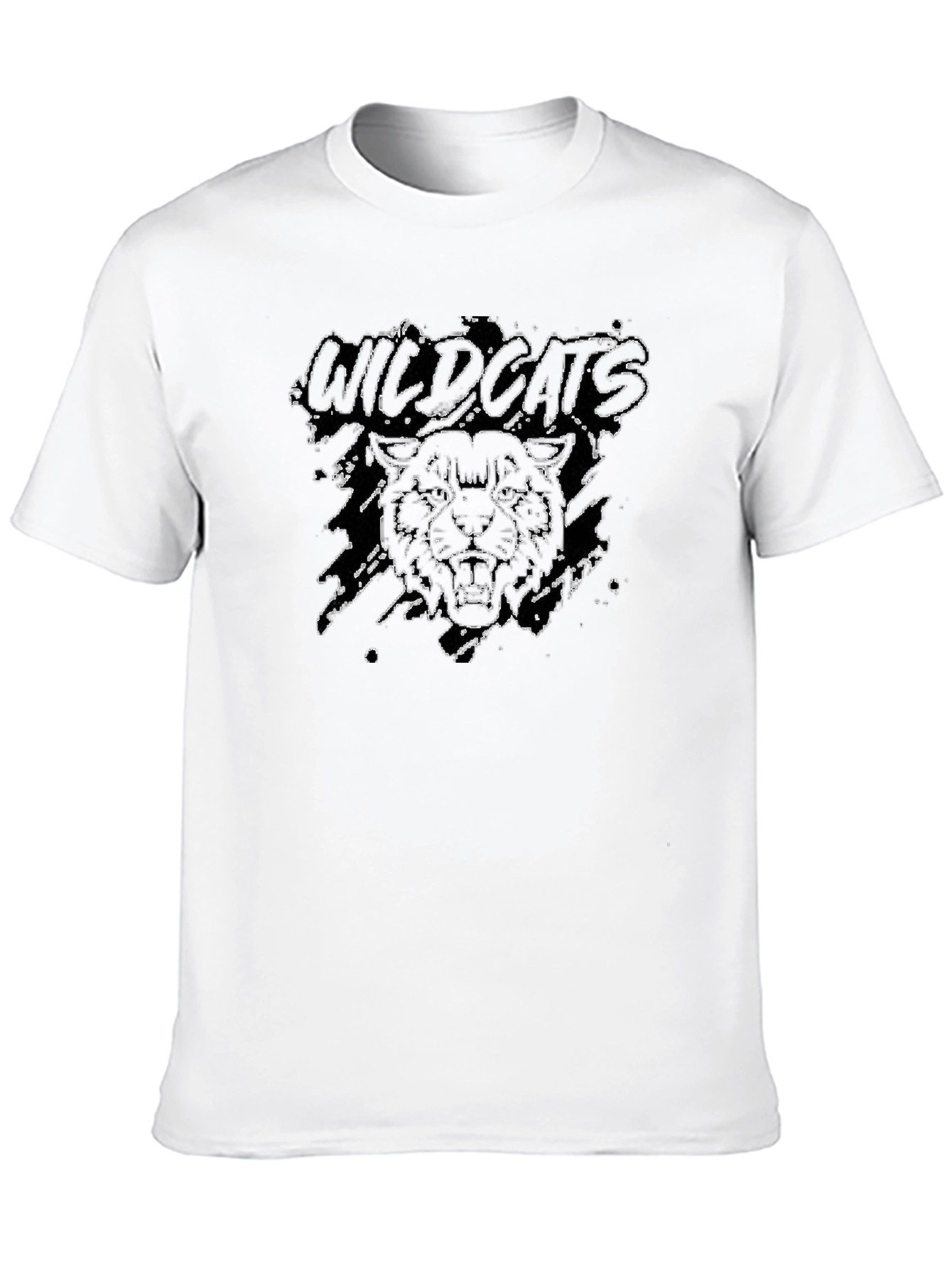 Wildcats Graphic Print Crew Neck T-Shirt