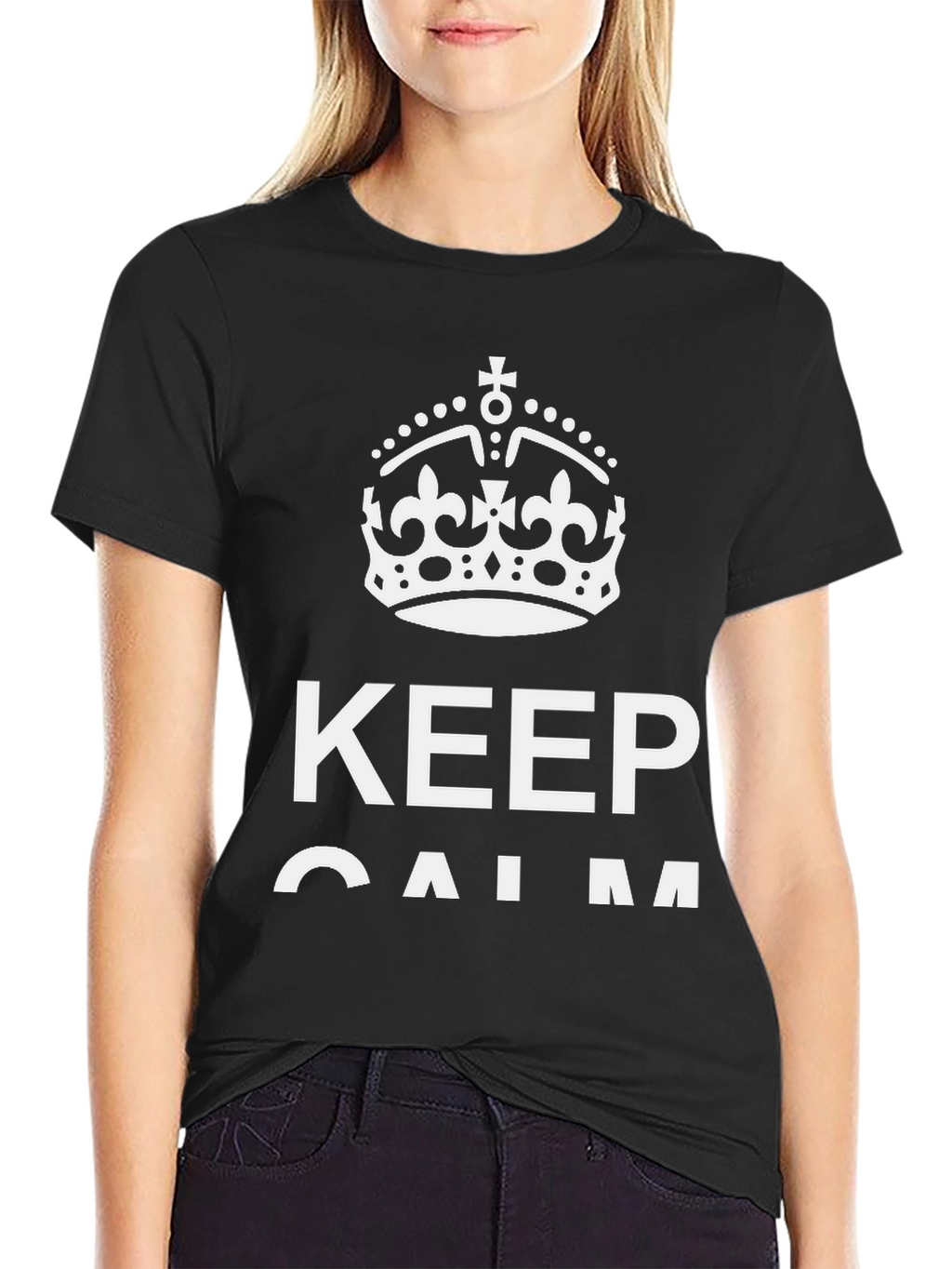 Keep Calm Graphic Tee - Black