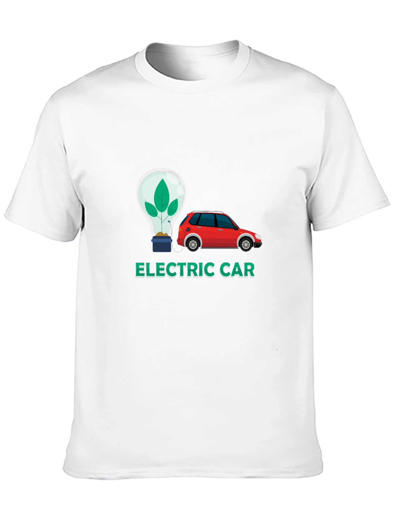 Electric Car Graphic Tee - Eco-Friendly Fashion