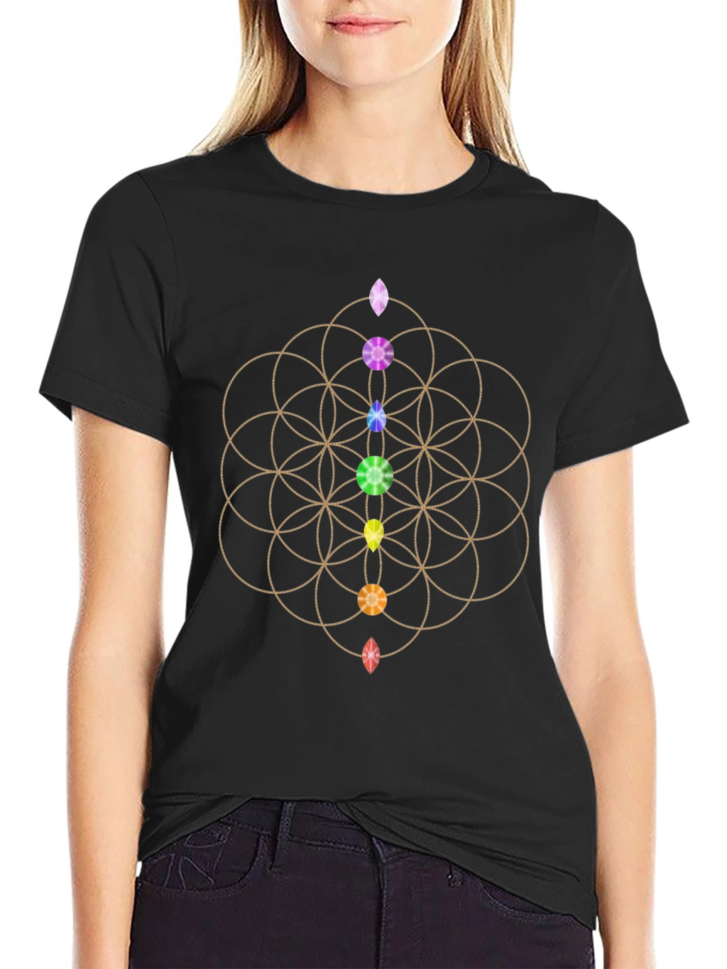 Chakra Flower of Life Graphic Tee