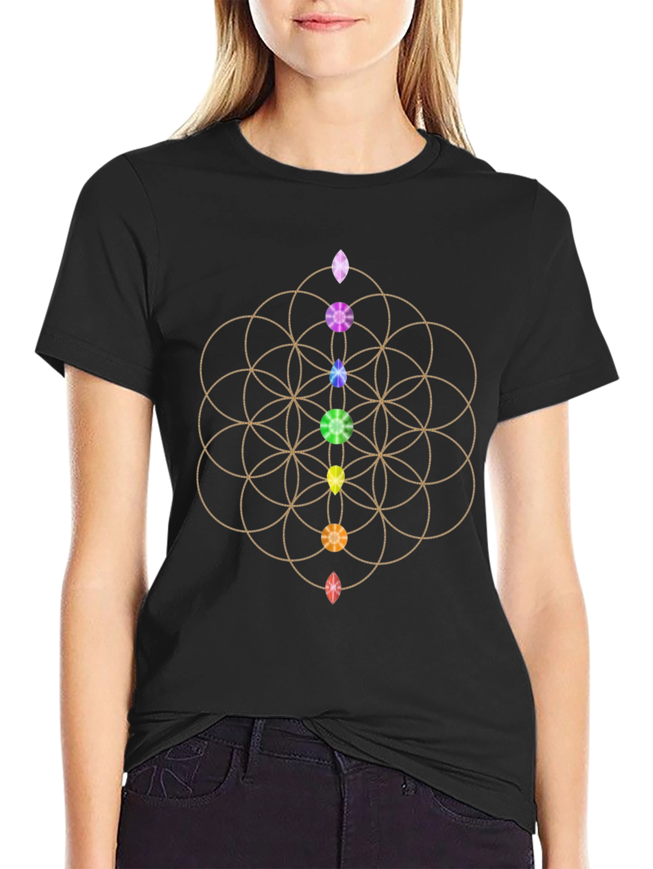 Chakra Flower of Life Graphic Tee