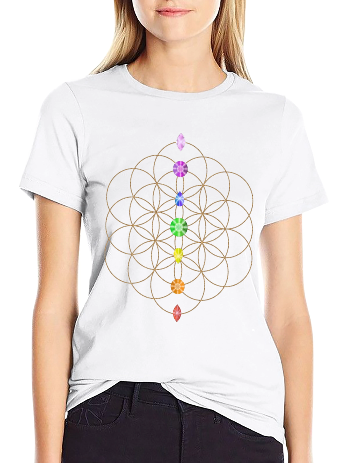 Chakra Flower of Life Graphic Tee