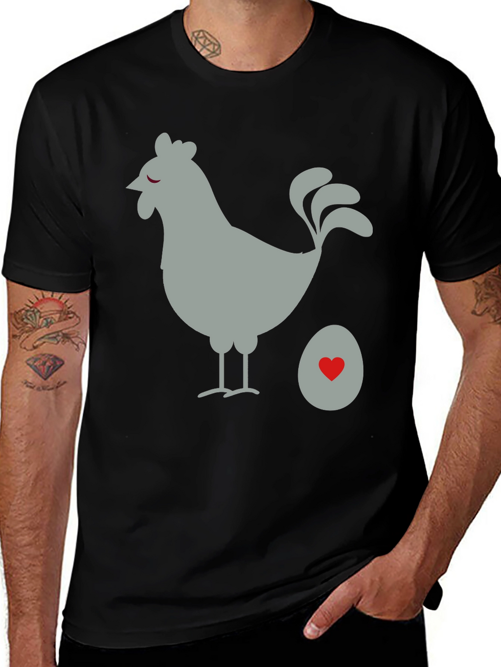 Chicken & Egg Graphic Tee - Quirky Casual Wear
