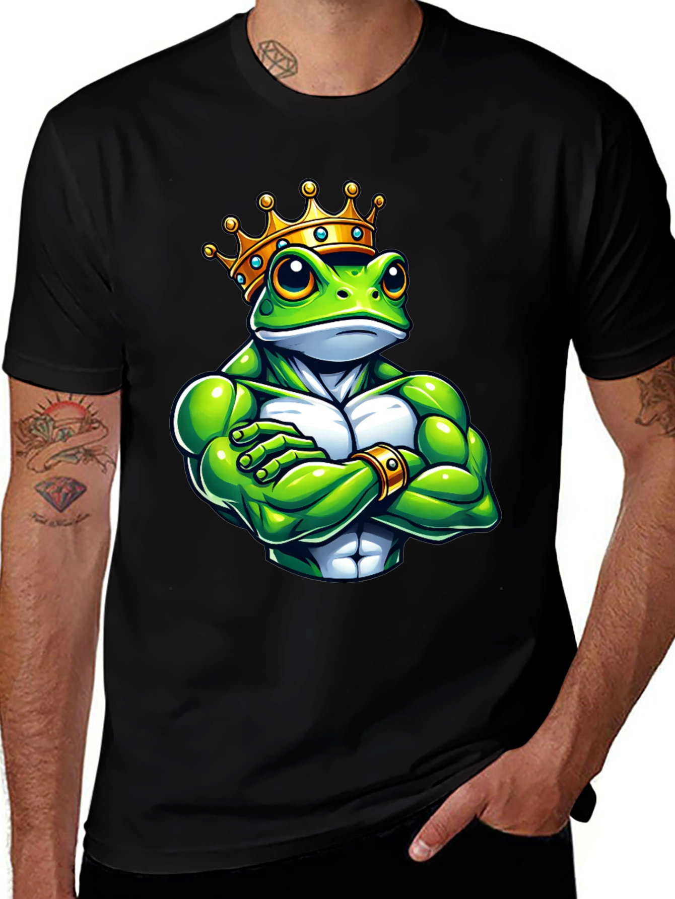 Frog King Graphic Tee - Black T-Shirt