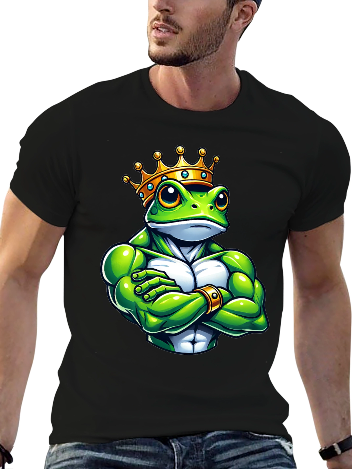 Frog King Graphic Tee - Black T-Shirt
