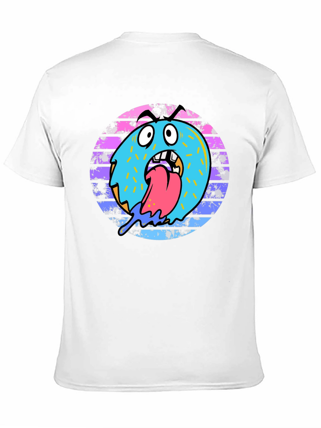 Monster Donut Graphic Tee - Black Cotton Blend