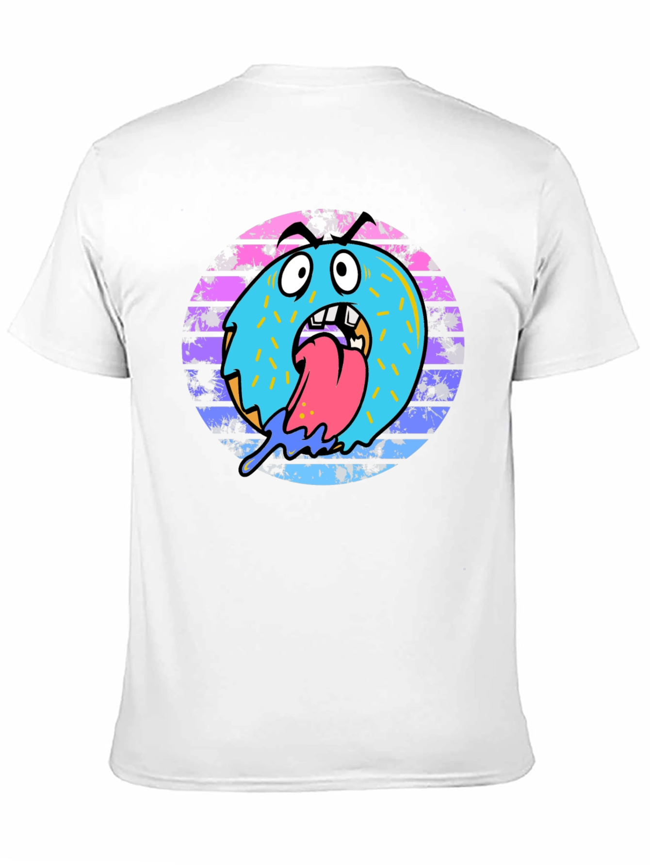 Monster Donut Graphic Tee - Black Cotton Blend
