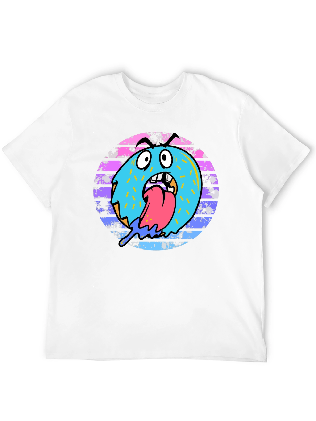 Monster Donut Graphic Tee - Black Cotton Blend