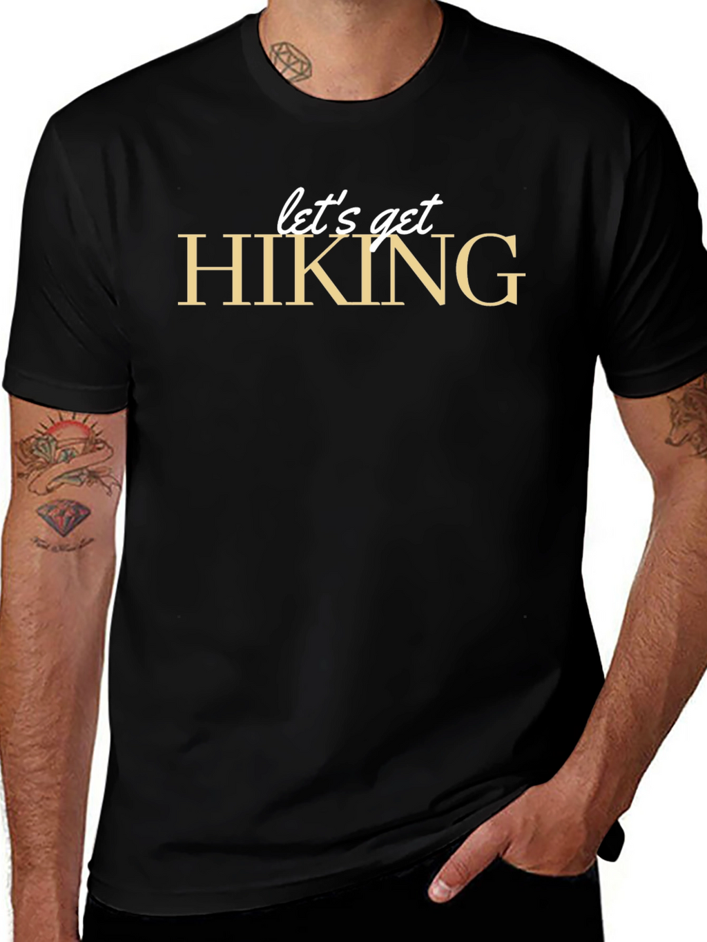 Lets Get Hiking Graphic Tee - Black