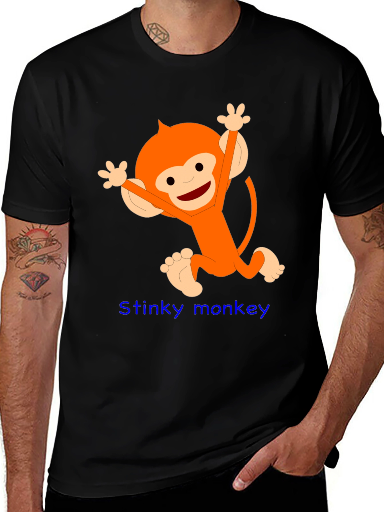 Fun Monkey Graphic Tee - Black