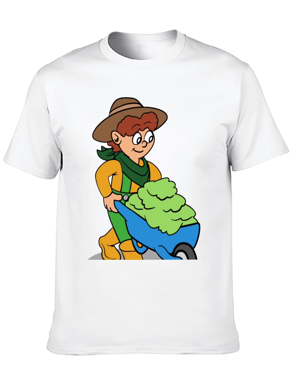 Cartoon Gardener T-Shirt - Black