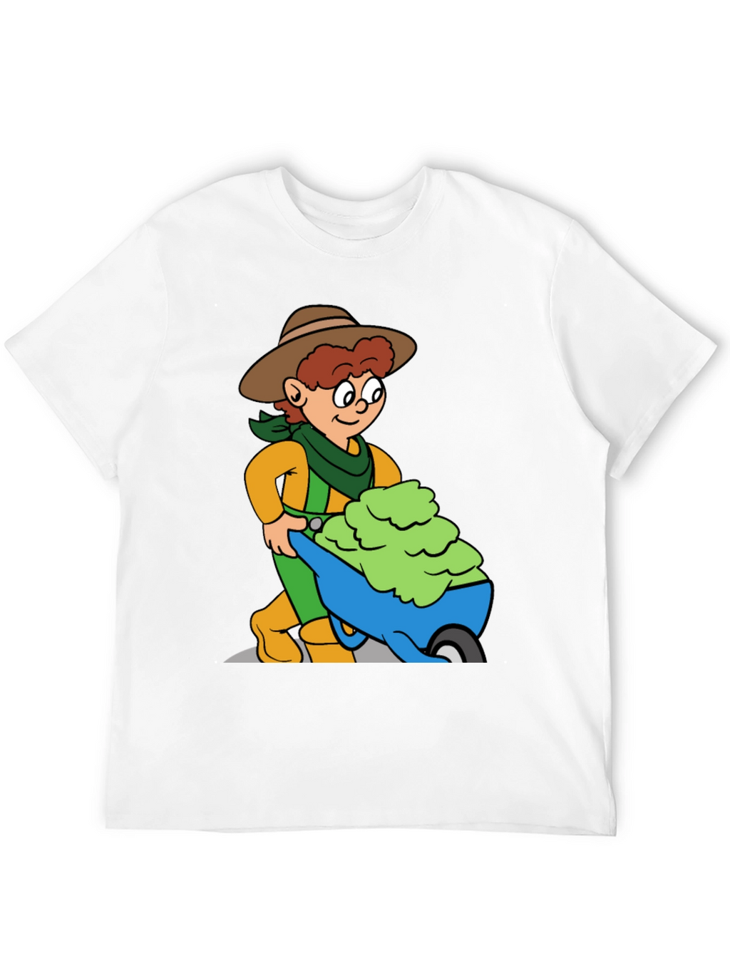 Cartoon Gardener T-Shirt - Black