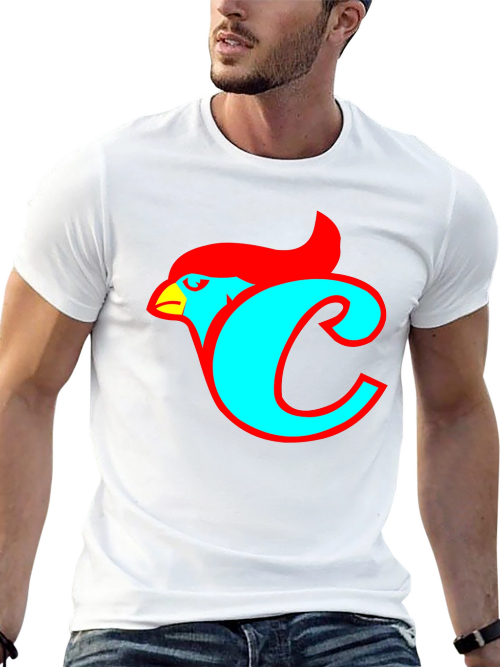 Cardinal Bird C Logo Graphic T-Shirt