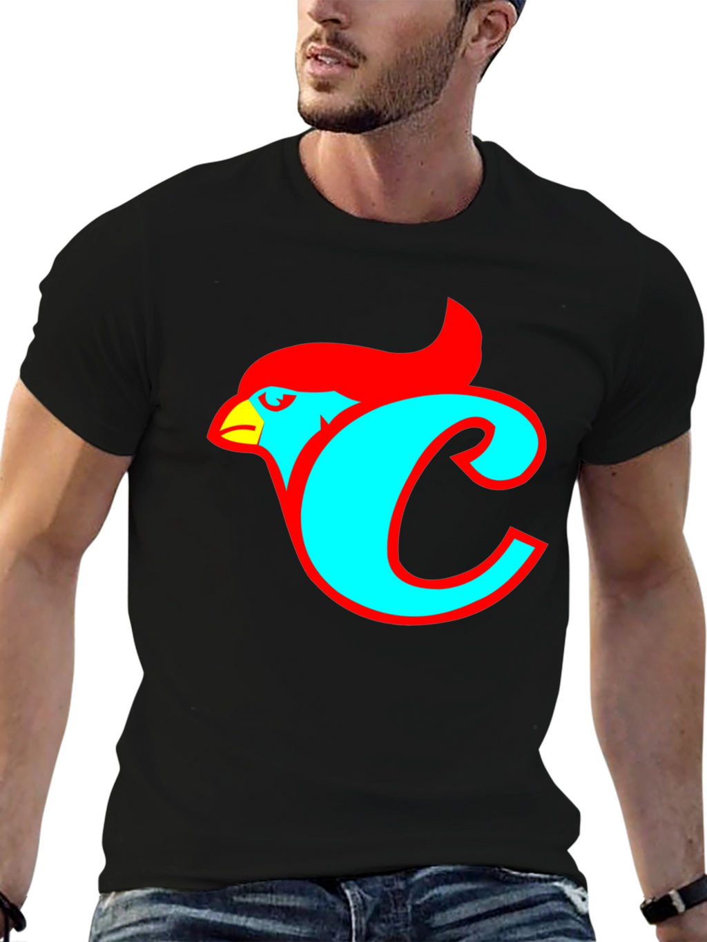Cardinal Bird C Logo Graphic T-Shirt