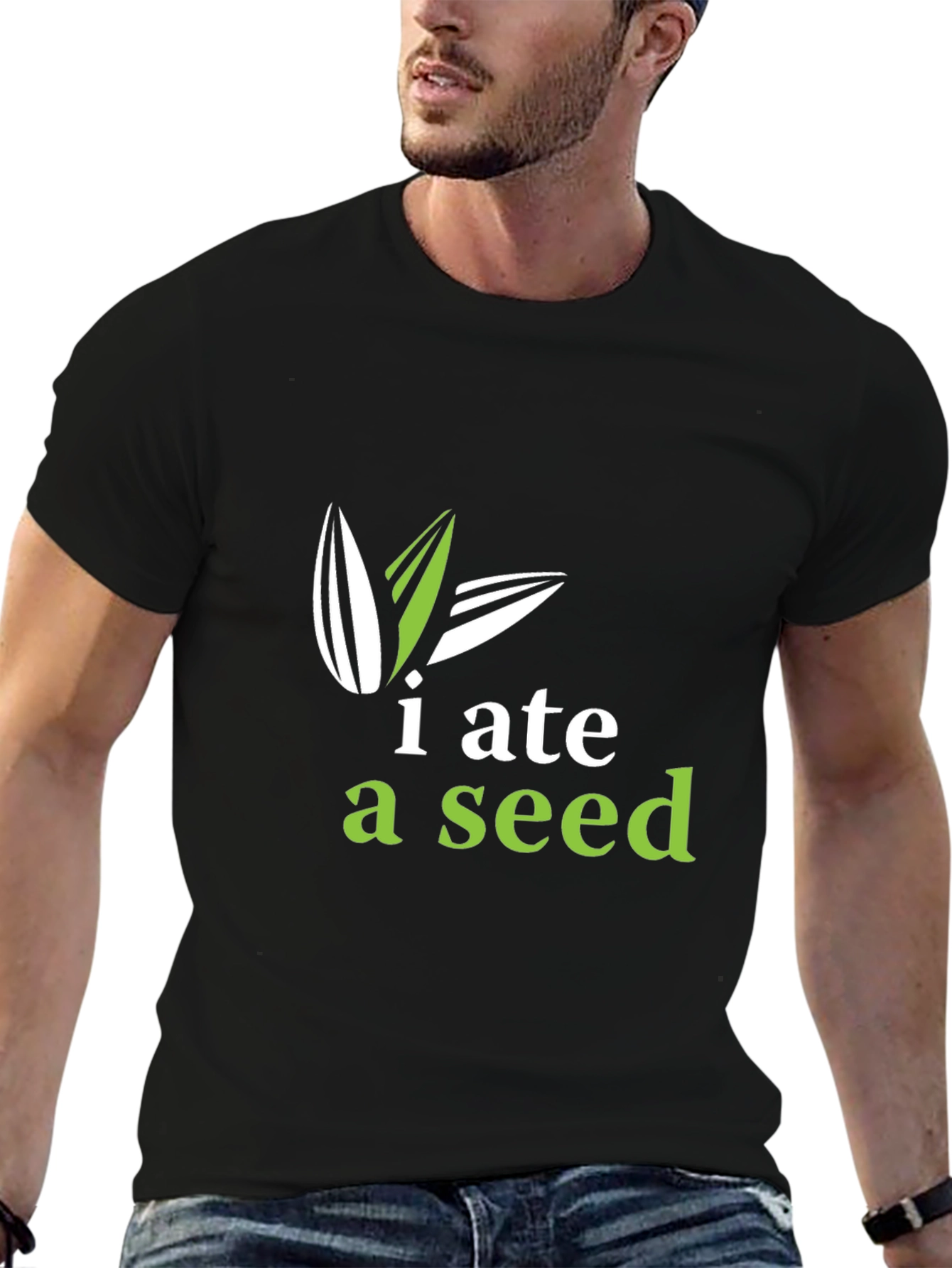I Ate A Seed Black T-Shirt