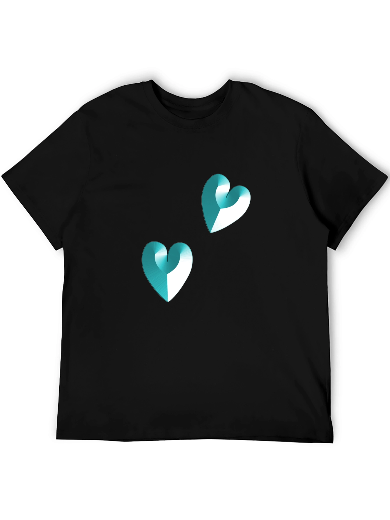 Heart Graphic Tee - Modern Black T-Shirt