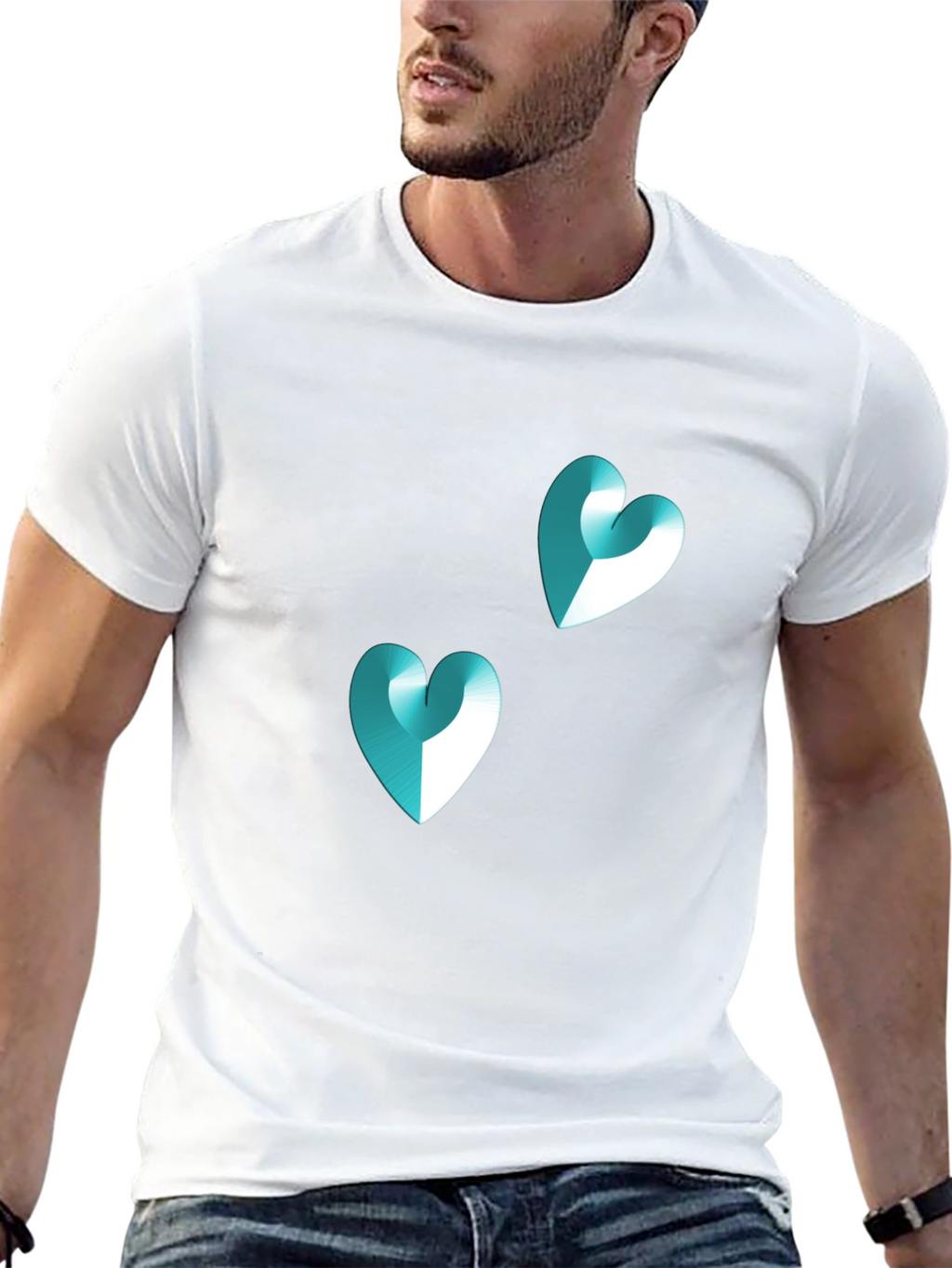 Heart Graphic Tee - Modern Black T-Shirt