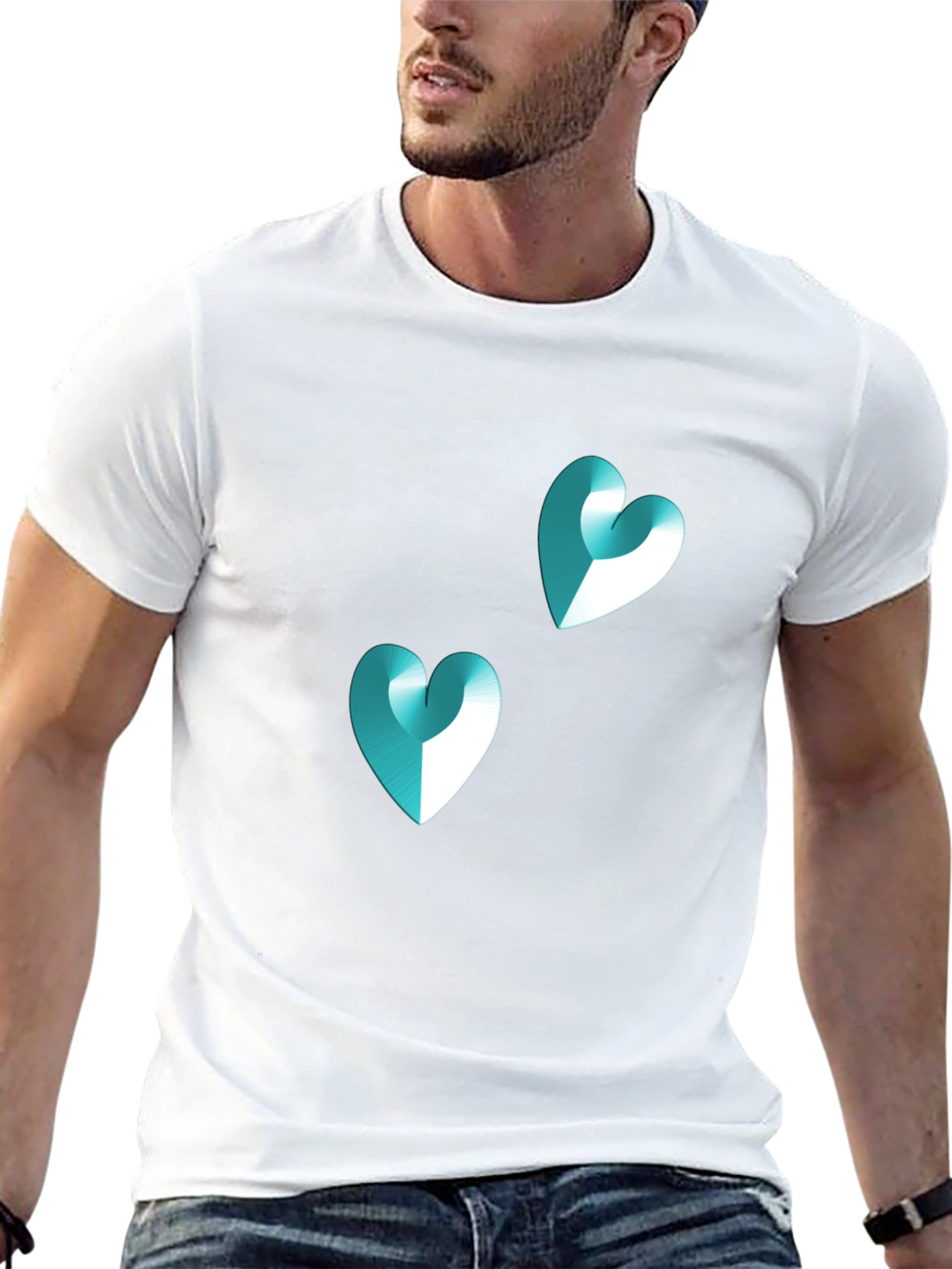 Heart Graphic Tee - Modern Black T-Shirt