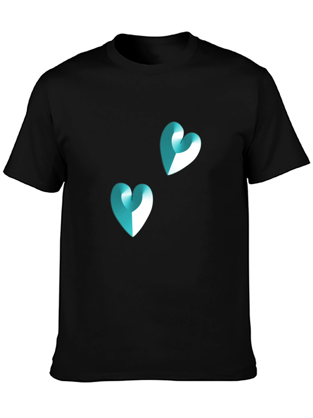Heart Graphic Tee - Modern Black T-Shirt