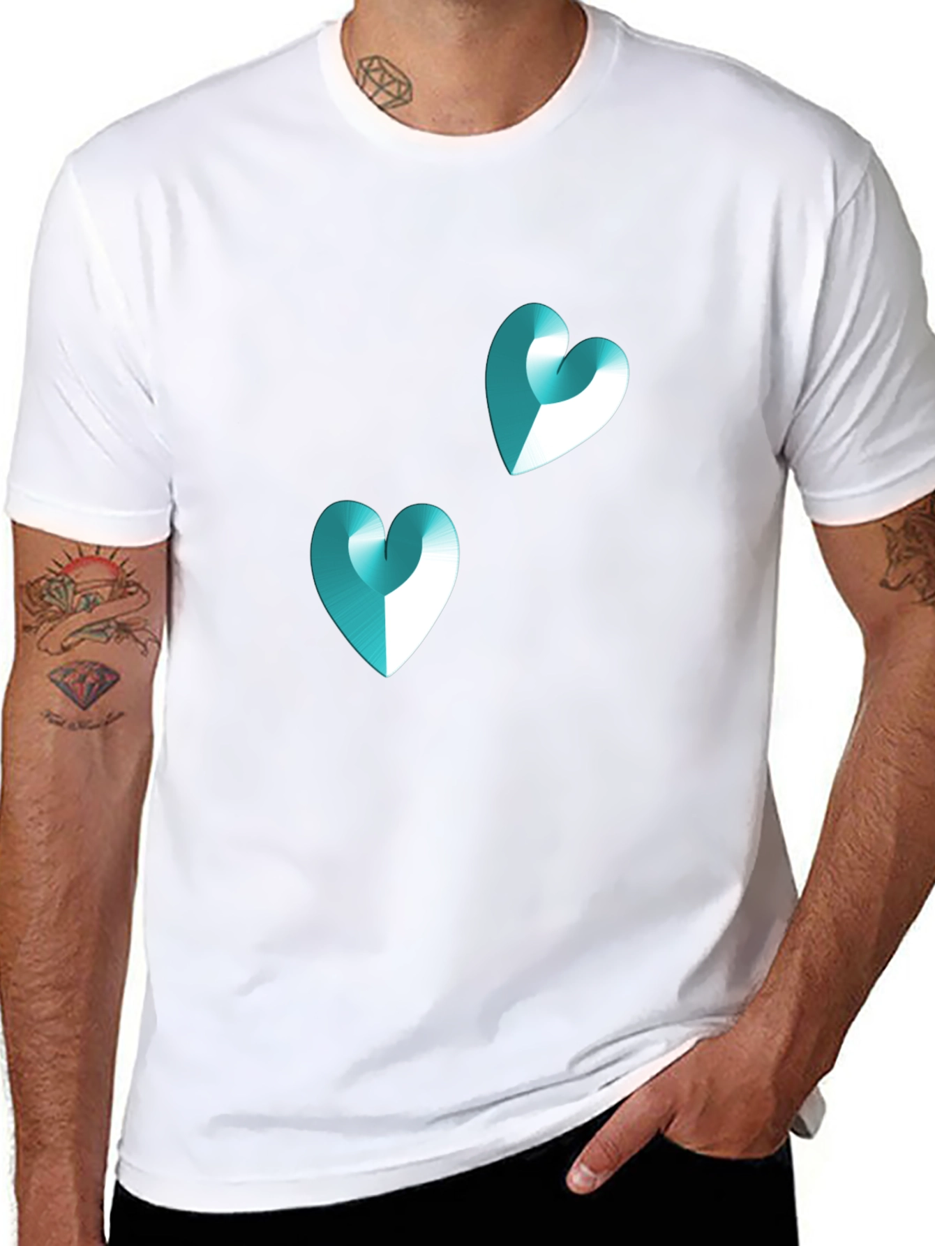 Heart Graphic Tee - Modern Black T-Shirt