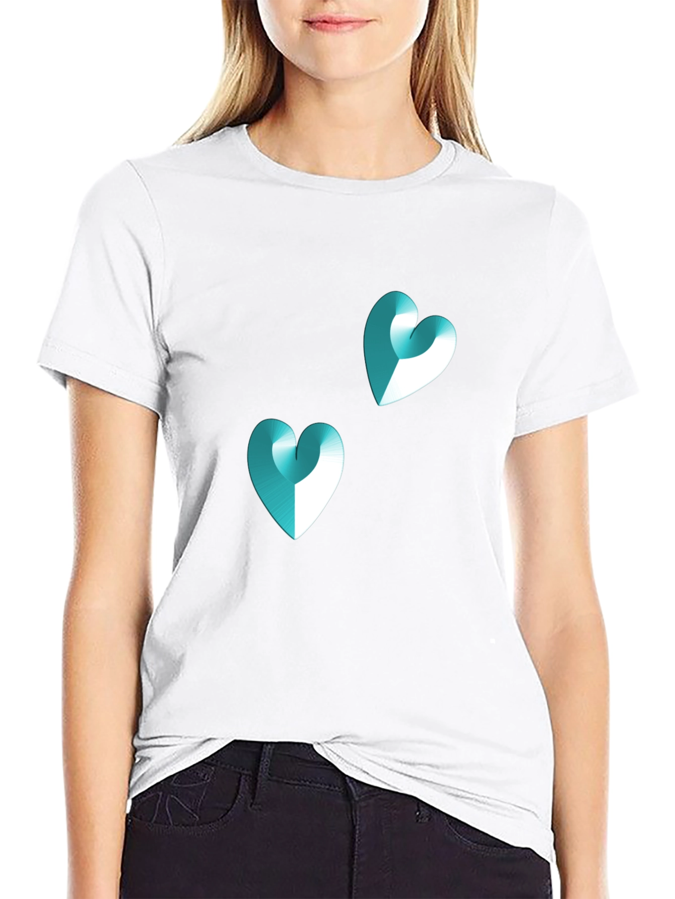 Heart Graphic Tee - Modern Black T-Shirt