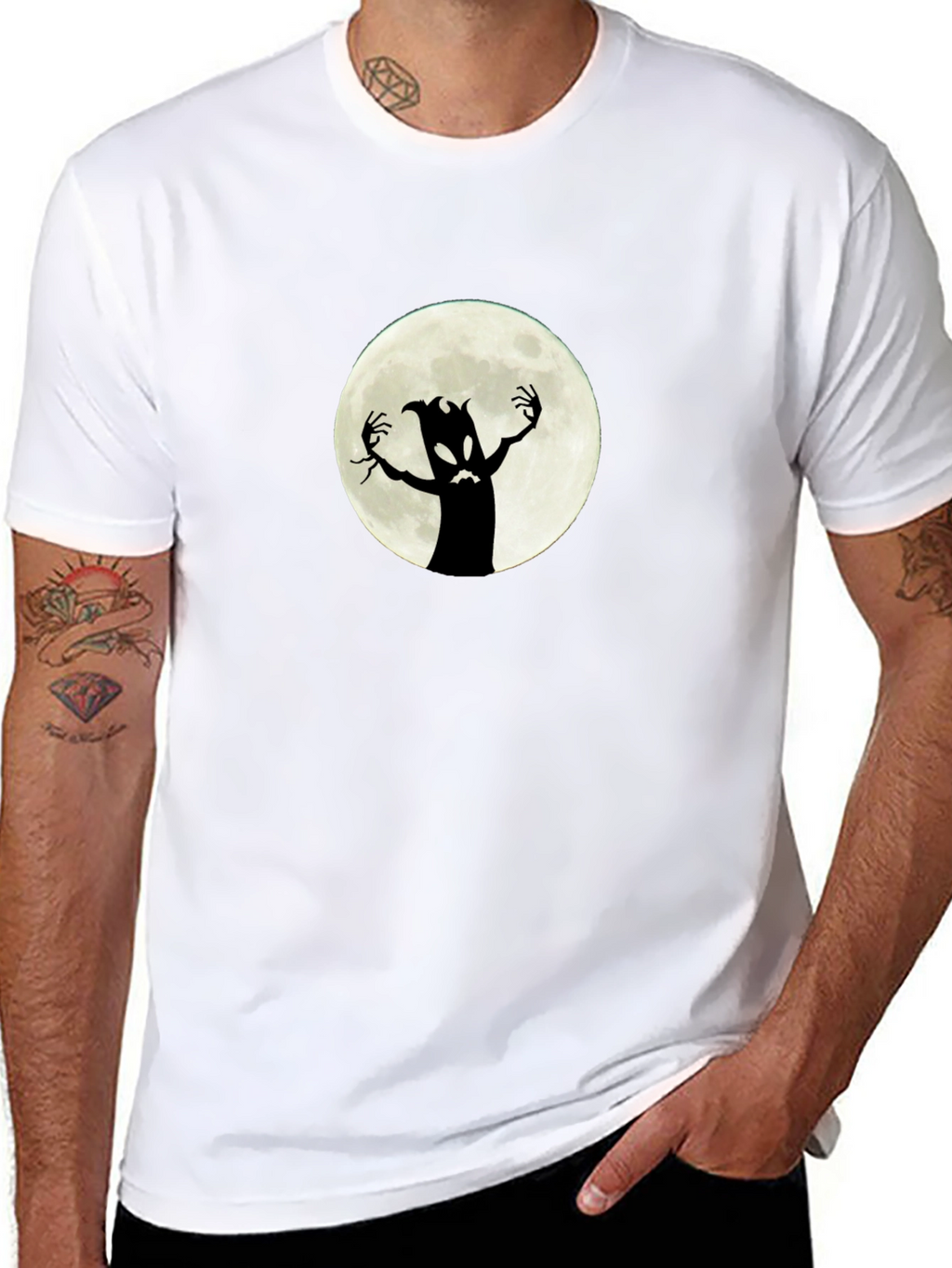 Spooky Moon Monster Graphic Tee