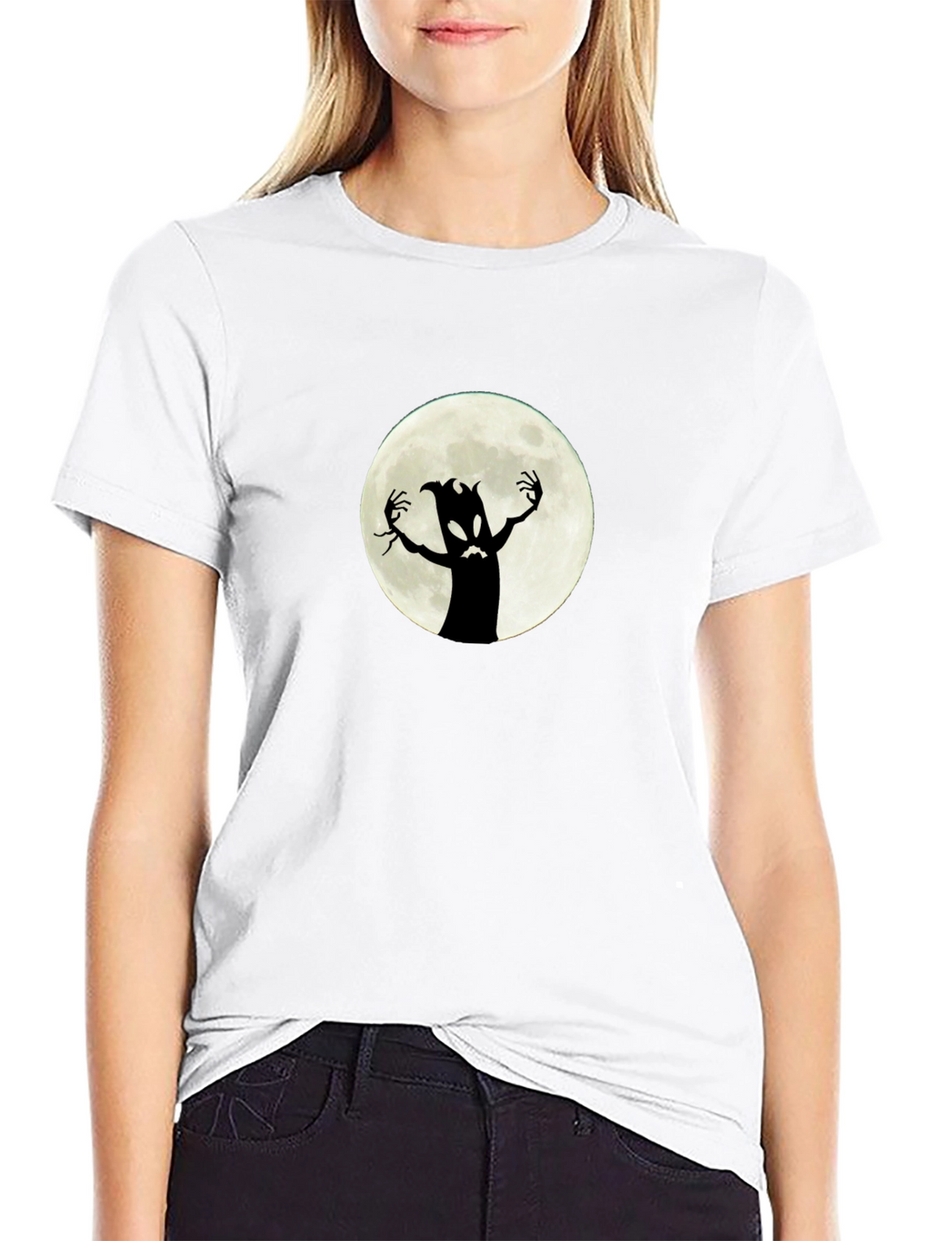 Spooky Moon Monster Graphic Tee