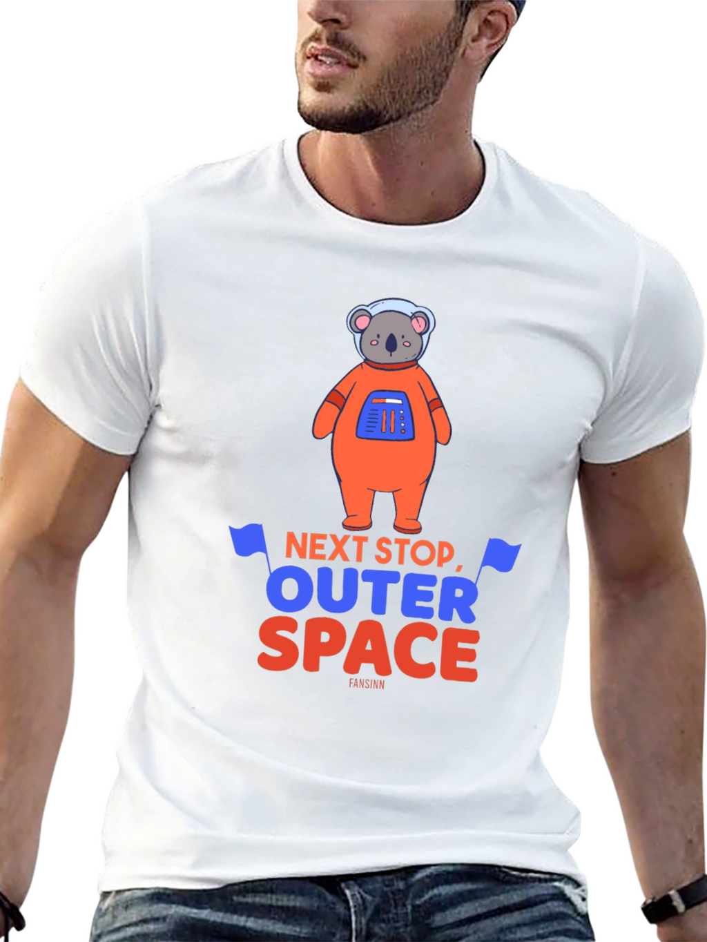 Koala Astronaut Graphic Tee - Outer Space Adventure Shirt