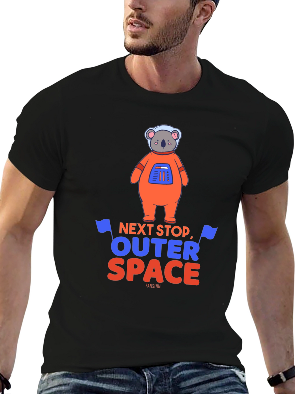 Koala Astronaut Graphic Tee - Outer Space Adventure Shirt