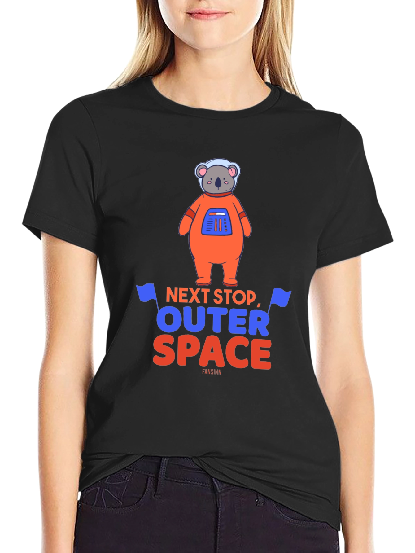Koala Astronaut Graphic Tee - Outer Space Adventure Shirt