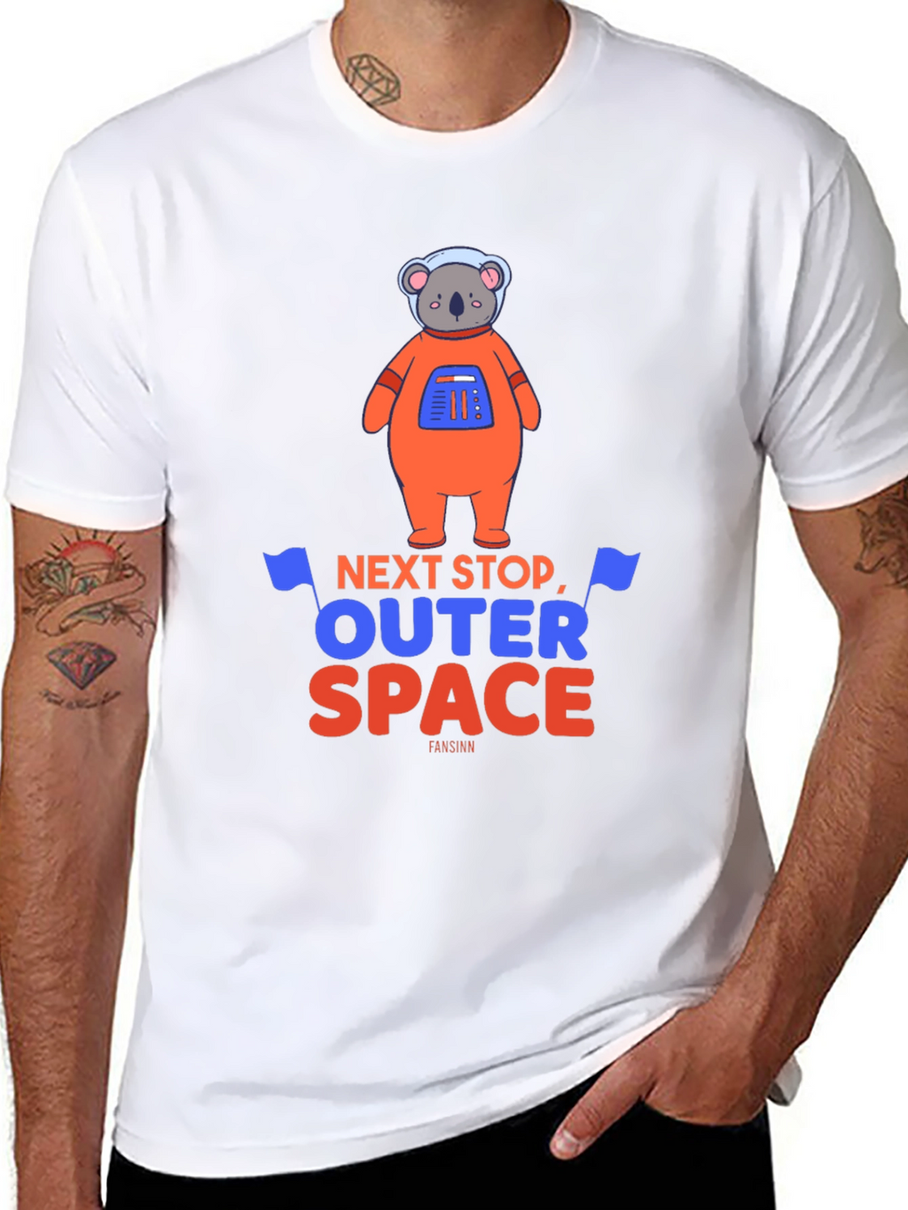 Koala Astronaut Graphic Tee - Outer Space Adventure Shirt