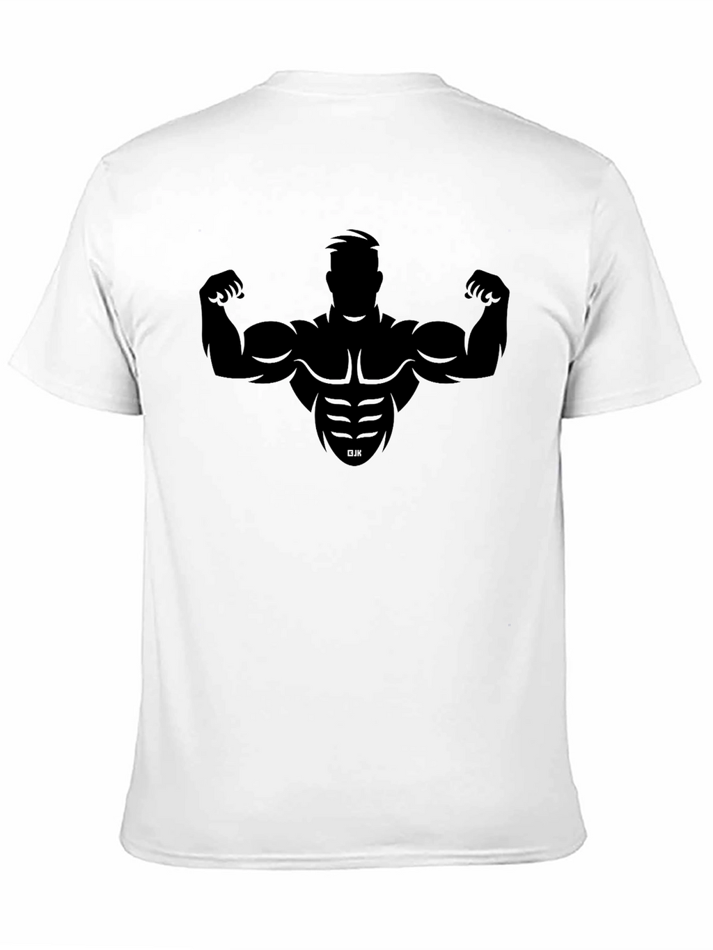 Bodybuilder Silhouette Black Graphic Tee - Fitness Apparel