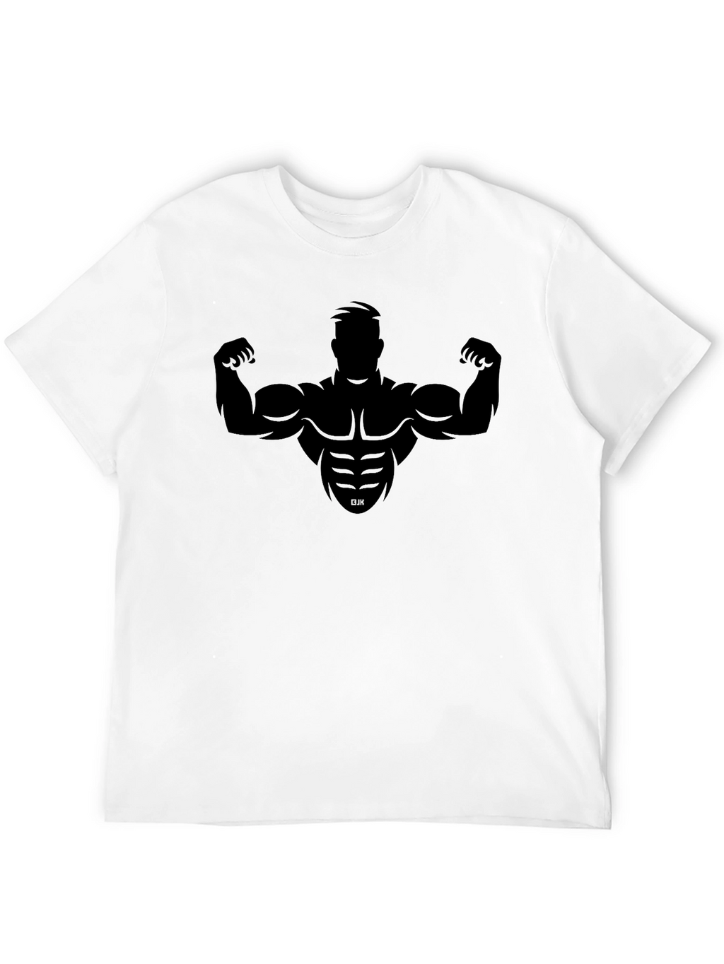 Bodybuilder Silhouette Black Graphic Tee - Fitness Apparel