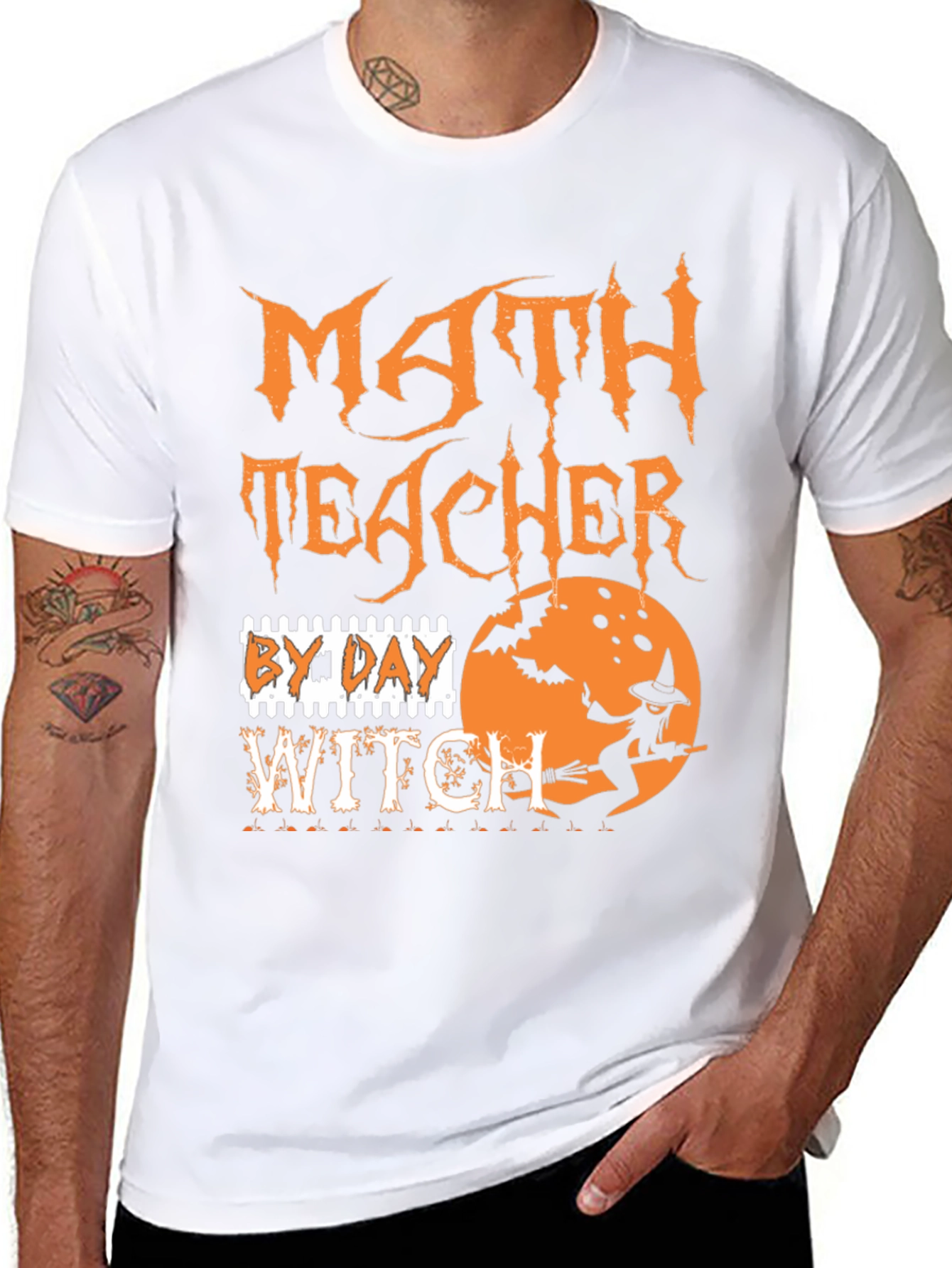 Math Teacher Witch Halloween T-Shirt