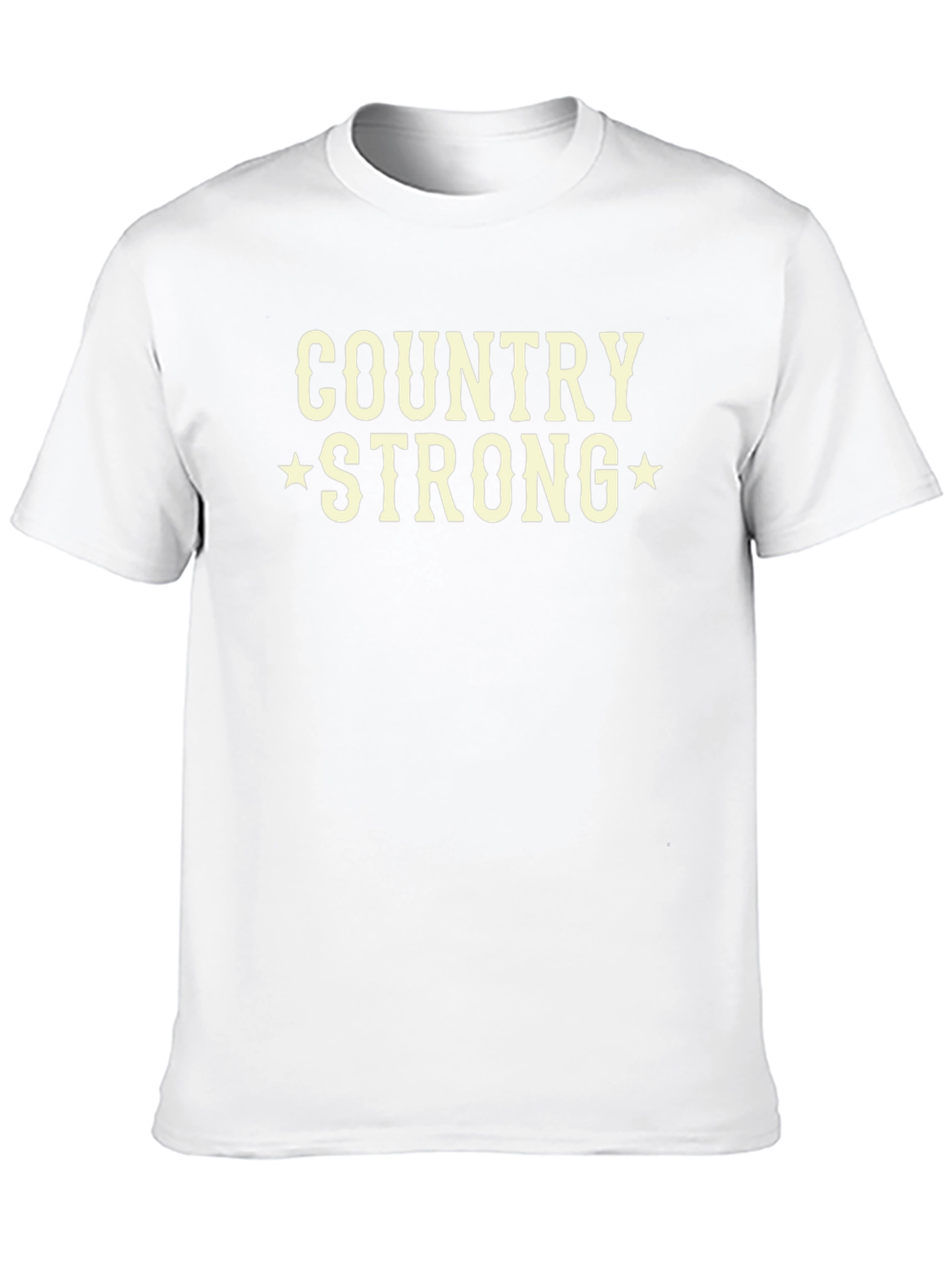 Country Strong Graphic Tee - Black Cotton T-Shirt